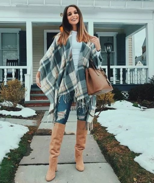 Blanket scarf – | 12 Super Stylish Ways to  Wear a Scarf | Her Beauty