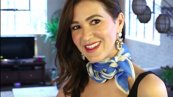 Plaited spiral | 12 Super Stylish Ways to  Wear a Scarf | Her Beauty