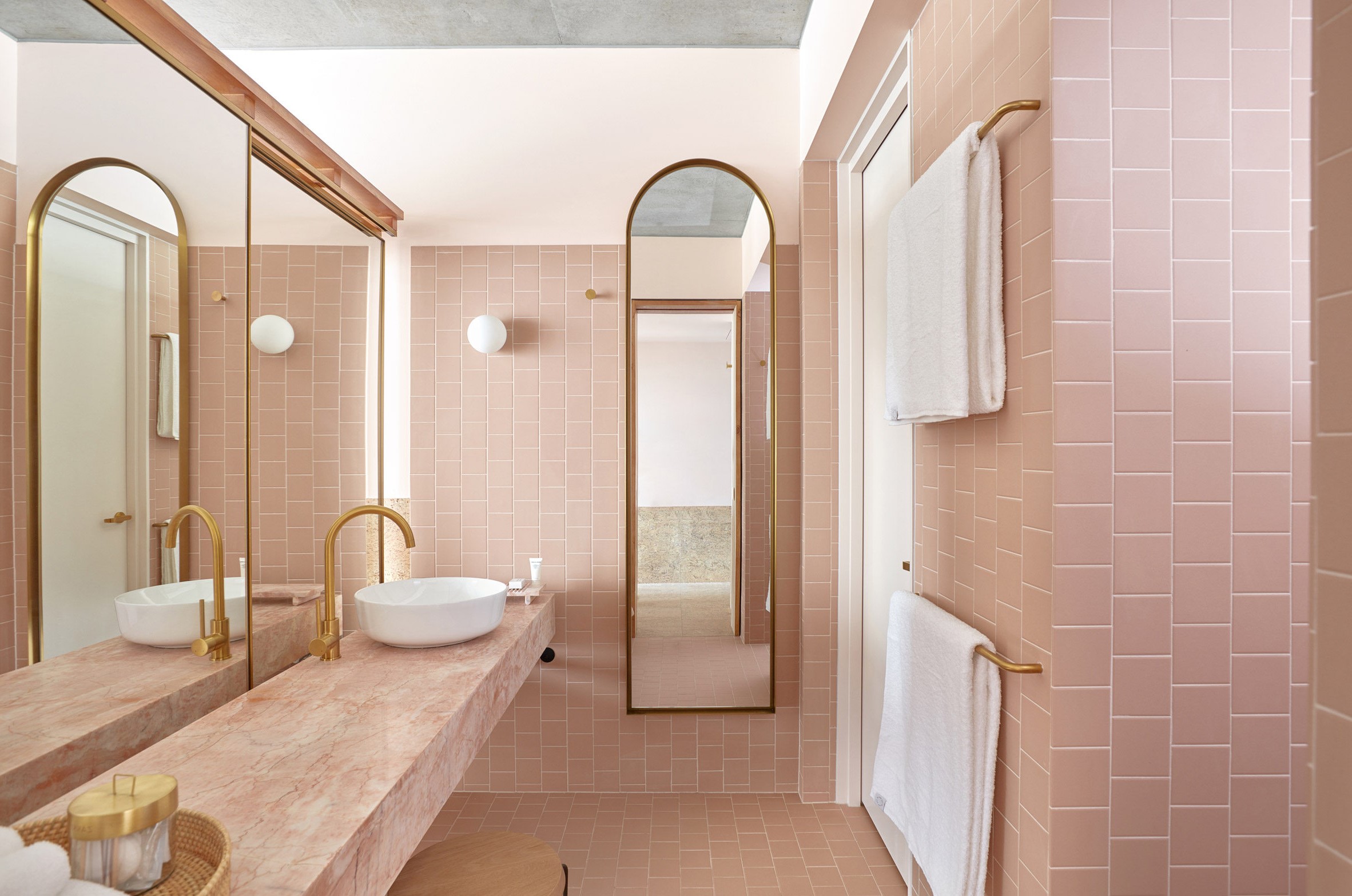 Peachy pink | 10 Best and Worst Colors for Your Bathroom | Her Beauty