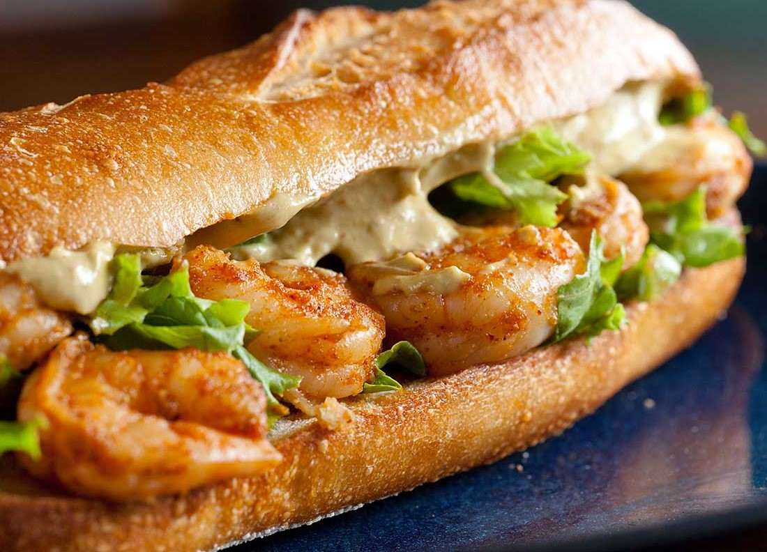 Spicy Shrimp Sandwich with Chipotle Avocado Mayonnaise | 12 Easy But Delicious Shrimp Recipes | Her Beauty